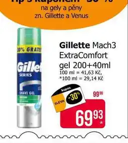 Teta Gillette Mach3 ExtraComfort gel 200+40ml nabídka
