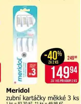 Teta Meridol zubní kartáčky měkké 3 ks nabídka