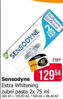 Teta Sensodyne Extra Whitening zubní pasta 2x 75 ml nabídka