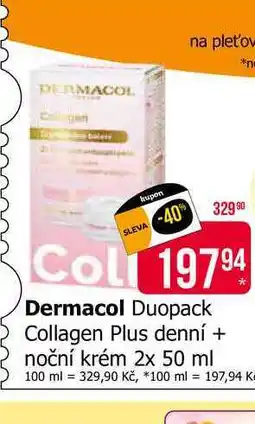 Teta Dermacol Duopack Collagen Plus denní + noční krém 2x 50 ml nabídka