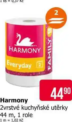 Teta Harmony 2vrstvé kuchyňské utěrky 44 m, 1 role nabídka