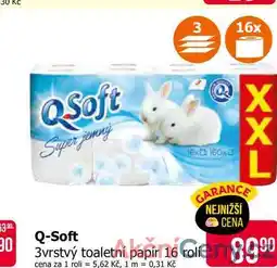 Teta QSoft 3vrstvý toaletní papír 16 ks nabídka