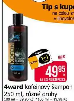 Teta 4ward kofeinový šampon 250 ml, různé druhy nabídka