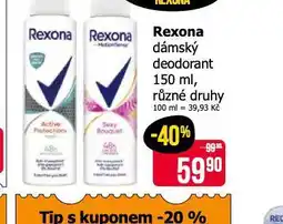 Teta Rexona deodorant nabídka