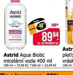Teta Astrid micelární voda nabídka