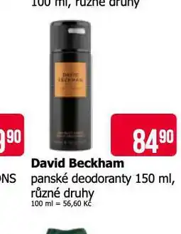 Teta David beckham deodorant nabídka