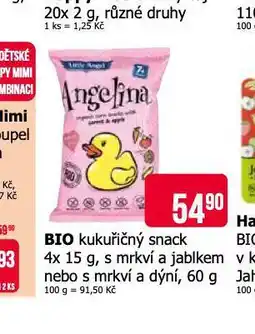 Teta Bio kukuřičný snack nabídka