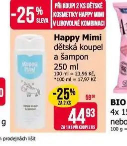 Teta Happy mimi dětská koupel a šampon nabídka