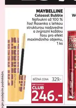 Rossmann Maybelline řasenka nabídka