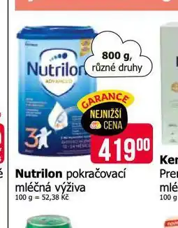 Teta Nutrilon pokračovací mléčná kojenecká výživa nabídka