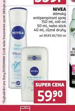 Rossmann Nivea antiperspirant nabídka