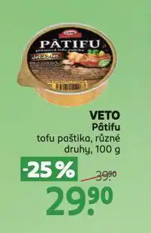 Rossmann Veto patifu tofu paštika nabídka