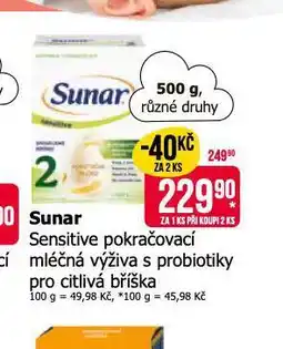 Teta Sunar sensitive kojenecká výživa nabídka