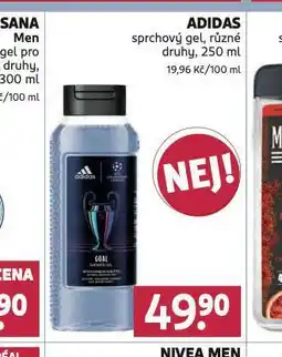 Rossmann Adidas sprchový gel nabídka