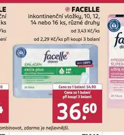 Rossmann Facelle inkontinenční vložky nabídka