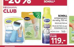 Rossmann Scholl antiperspirant na nohy nabídka