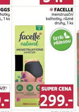 Rossmann Facelle menstruační kalhotky nabídka