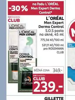 Rossmann Loreal men expert derma control pasta na akné nabídka