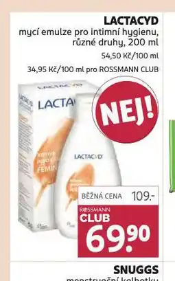 Rossmann Lactacyd intimní mycí emulze nabídka