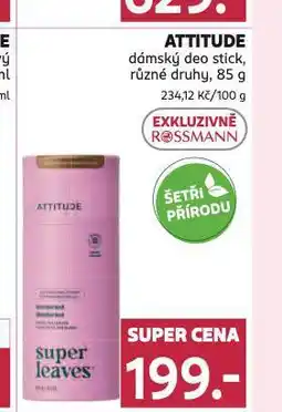 Rossmann Attitude deo stick nabídka