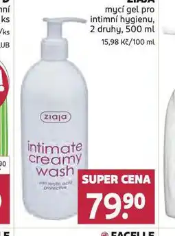 Rossmann Ziaja mycí gel nabídka