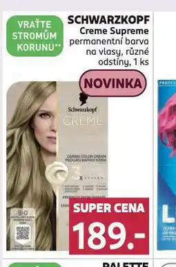 Rossmann Schwarzkopf creme supreme permanentní barva na vlasy nabídka