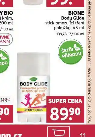 Rossmann Bione body glide nabídka