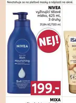 Rossmann Nivea vyživující tělové mléko nabídka
