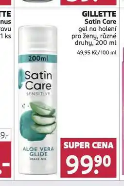 Rossmann Gillette satin care gel na holení nabídka
