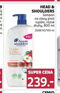 Rossmann Head&shoulders šampon nabídka