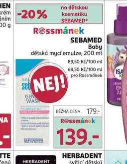 Rossmann Sebamed baby dětská mycí emulze nabídka