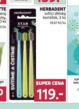 Rossmann Herbadent svítící dětský kartáček nabídka