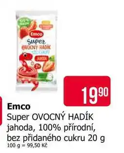 Teta Emco Super OVOCNÝ HADÍK jahoda, 100% přírodní, bez přidaného cukru 20 g nabídka