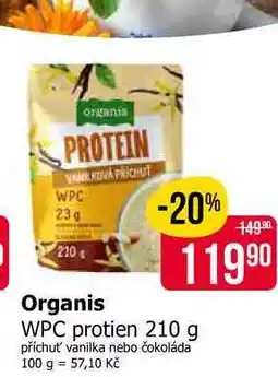 Teta Organis WPC protien 210 g příchuť vanilka nebo čokoláda nabídka
