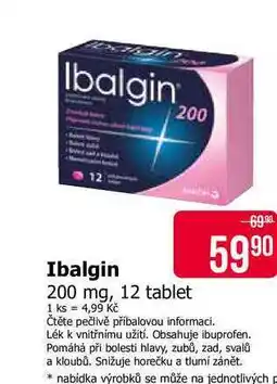 Teta Ibalgin 200 mg, 12 tablet nabídka