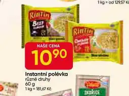 Hruška Rintin Instantni polévka různé druhy 60 g nabídka