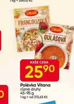 Hruška Vitana polévka různé druhy 45-95 g nabídka