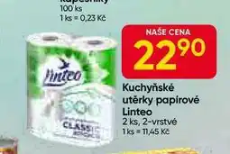 Hruška Linteo Kuchyňské utěrky papírové 2 ks, 2-vrstvé nabídka
