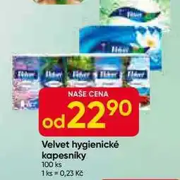 Hruška Velvet hygienické kapesníky 100 ks nabídka