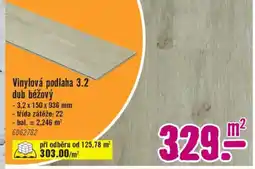 Hornbach Vinylová podlaha 3.2 dub béžový nabídka