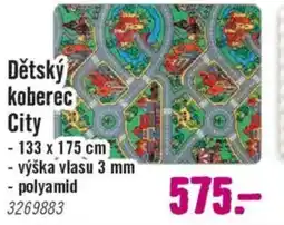 Hornbach Dětský koberec City nabídka