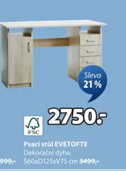 JYSK Psací stůl EVETOFTE nabídka