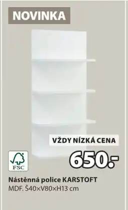 JYSK Nástěnná police KARSTOFT nabídka