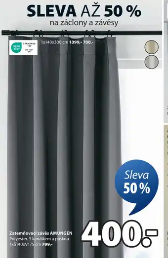 JYSK Zatemňovací závěs AMUNGEN nabídka