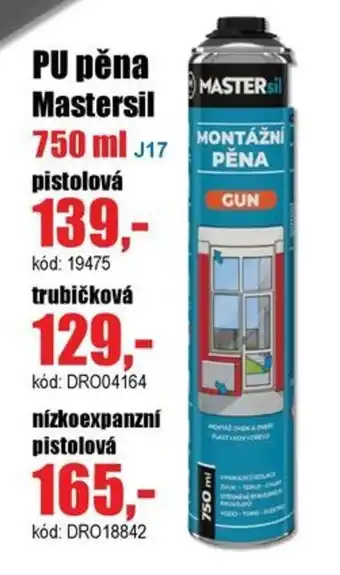 EVA PU pěna Mastersil nabídka