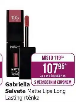 Teta Gabriella Salvete Matte Lips Long Lasting rtěnka nabídka
