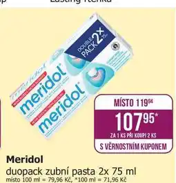 Teta meridol Zubní pasta pro denní péči 2x75ml nabídka
