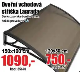 EVA Dveřní vchodová stříška Lagrada nabídka