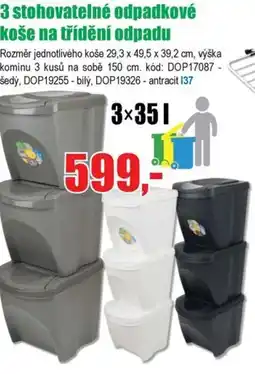 EVA Stohovatelné odpadkové koše na třídění odpadu nabídka