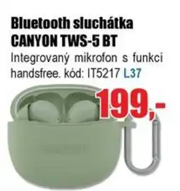 EVA Bluetooth sluchátka CANYON TWS-5 BT nabídka